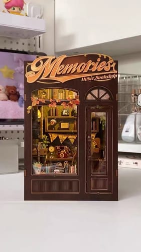 Customer photo review of Memories Music Bookshop DIY Book Nook Kit