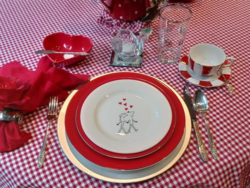 Customer photo review of Red and White Scallop Fine Porcelain Tea Cup and Saucer - CLEARANCE