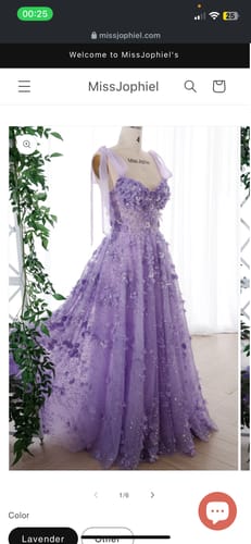 Customer photo review of V Neck Corset 3D Floral Beaded Dress with Removable Tie Straps