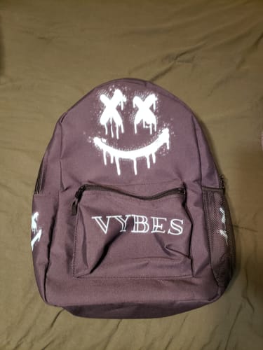 Customer photo review of Big Smiley Backpack