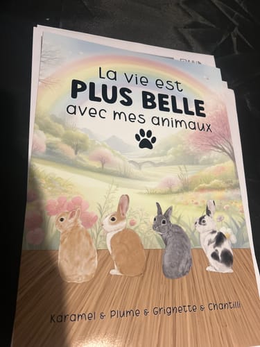 Customer photo review of Affiche Personnalisée - Animaux Chat Chien Lapin