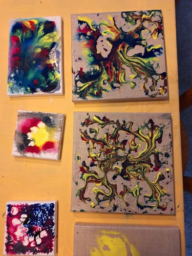 Customer photo review of Aquarylic Color Starter Set – Für alle, die leuchtende Kunst erschaffen wollen!