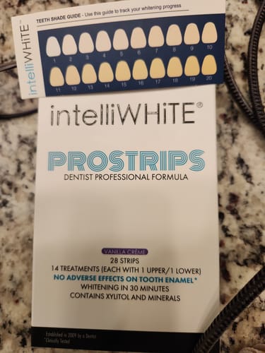 Customer photo review of Prostrips Teeth Whitening Strips