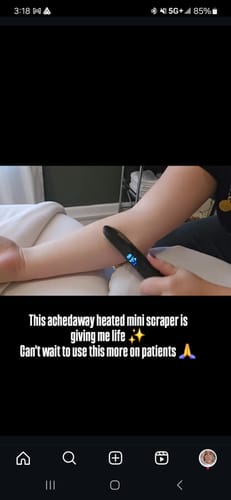 Customer photo review of Achedaway Scraper - The World’s First Heated Muscle Scraper
