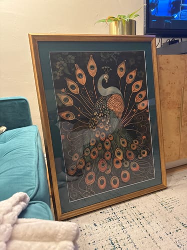 Customer photo review of Vintage Peacock No3 Print