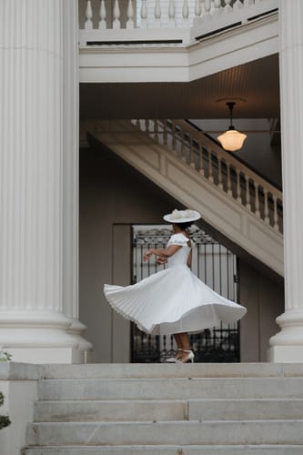 Customer photo review of Sapphi Off-shoulder Midi Dress