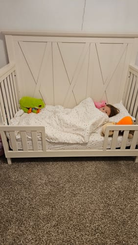 Customer photo review of Ecolino® Duvet Cover, 100% Organic Cotton, Crib or Toddler, Dots