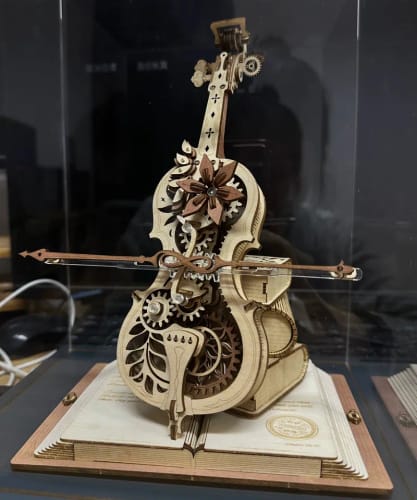 Customer photo review of Magic Cello Music Box 3D Wooden Puzzle