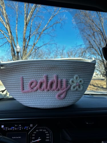 Customer photo review of Baby Knits™ Personalized Knitted Basket