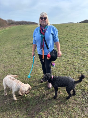 Customer photo review of Sling Backpack - Walkies Ready® Black