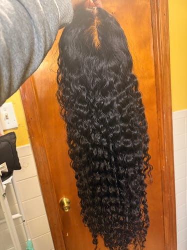 Customer photo review of Wavymy M-Cap 9x6 Lace Water Wave Wear & Go Pre-bleached Wig 180% Density