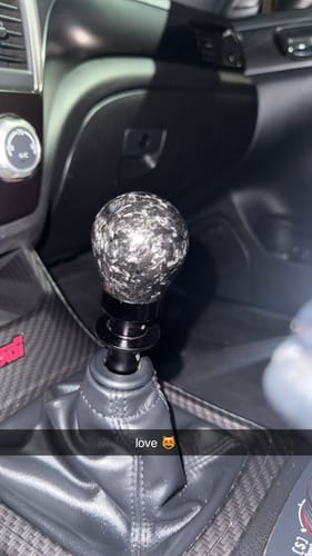 Customer photo review of Weighted Forged Carbon Fiber Shift Knob