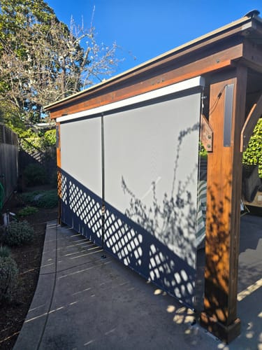 Customer photo review of SmartWings Motorized Outdoor Shades 1%/3%/5% Openness