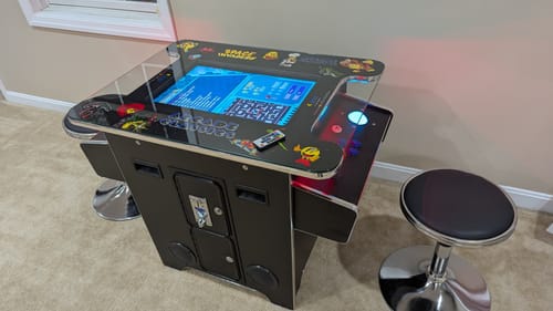 Customer photo review of Cocktail Arcade Machine 412 w/ Track Ball - Blk retro