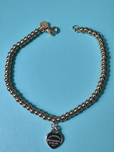 Customer photo review of AuricAdorn Heart Tag Bead Bracelet | Alloy Steel