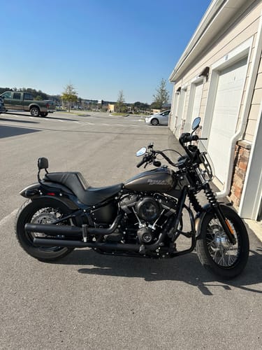 Customer photo review of C.C. RIDER Softail Step Up Seat 2 up Seat Lattice Stitching For Softail Standard Street Bob FXBB Standard FXST, 2018-2024
