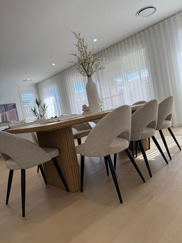 Customer photo review of Brinley Fabric Dining Chair in Beige