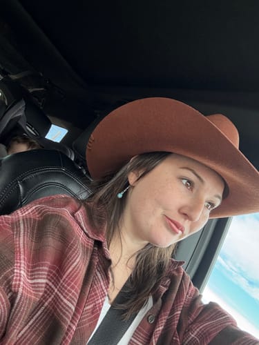 Customer photo review of Brianna Madia | The Scorpion Cowboy Hat