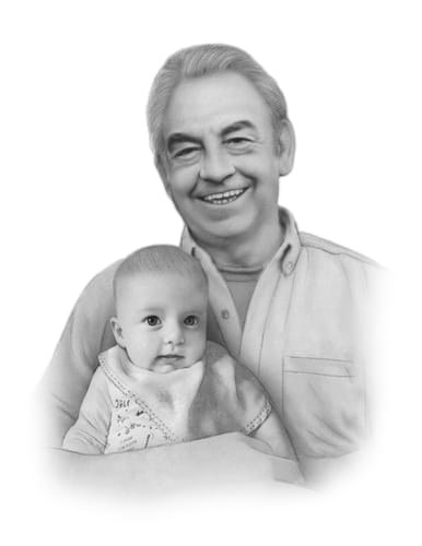 Customer photo review of Charlie's Drawings' Emotional Family Portraits