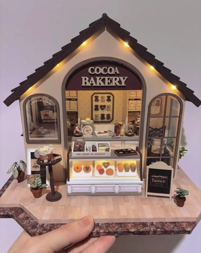 Customer photo review of Cocoa Bakery DIY Miniature Dollhouse Kit
