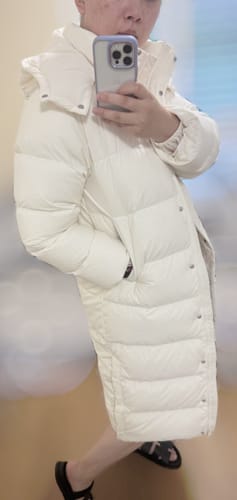 Customer photo review of Padded Down Puffer Maxi Coats