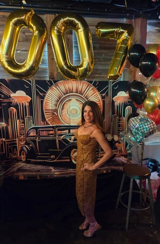 Customer photo review of Shapewear All-Lace Hourglass Corset Side Slit Midi Dress