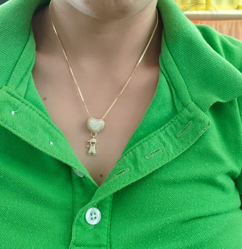 Customer photo review of Collar Amor de Mamá - 1 a 5 colgantes