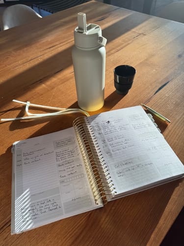 Customer photo review of 2025 Daily Planner + Luxe Pen - Vintage Sage - Ltd Edition