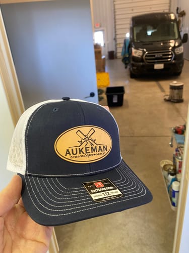 Customer photo review of (12 Pack) Custom Leather Patch Hats