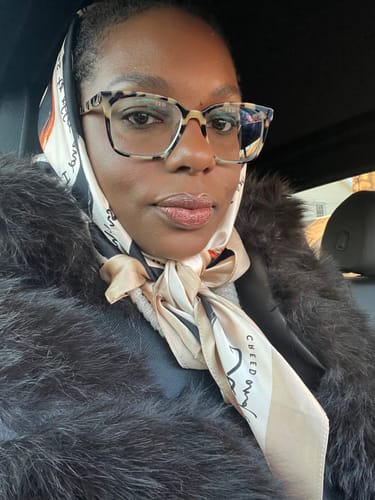Customer photo review of Ginger Law of Attraction Scarf
