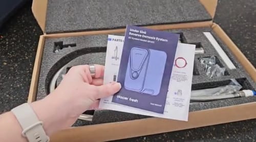 Customer photo review of Easiest to Install 800GPD Reverse Osmosis System, Under sink RO System-Glacierfresh U03