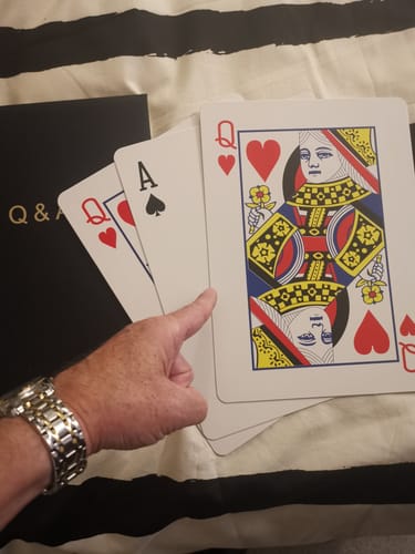 Customer photo review of Q & A JUMBO THREE CARD MONTE BY TCC
