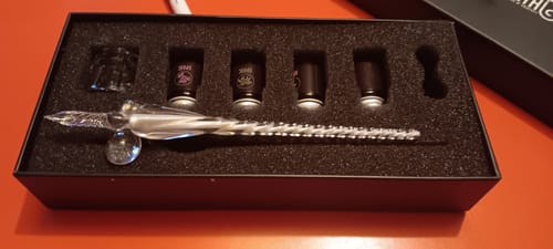 Customer photo review of Glass Dip Pen Set With Ink