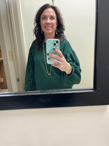 Customer photo review of Balloon Sleeve Sweatshirt