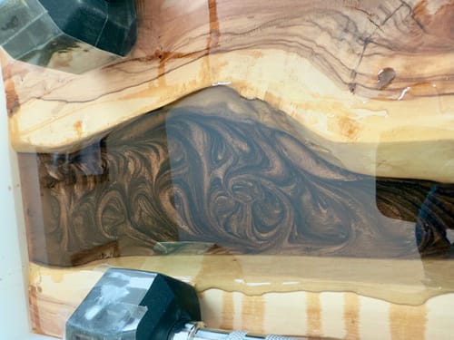Customer photo review of 18x12x2" Silicone Mold For Epoxy Resin - Charcuterie Board Form