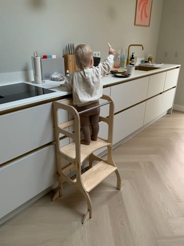 Customer photo review of STEP'n'SIT® • Helper Tower - Table • Convertible 2-in-1