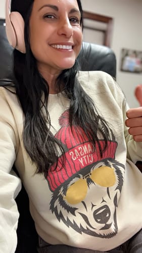Customer photo review of KC Wolf Sweatshirt