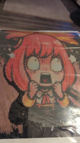 Customer photo review of One Piece: Luffy Gear 5 Nika Pop Art - Anime Diamond Painting