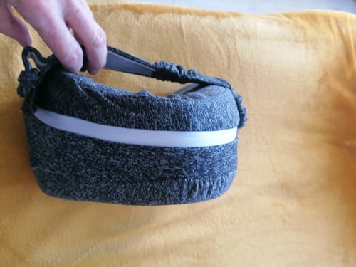 Avis photo d'un client sur Housse fraîche avec velcro en couleur - Coussin genoux Cellsius