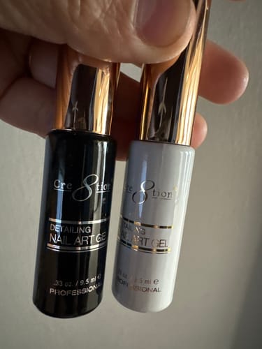 Customer photo review of Cre8tion Detailing Nail Art Gel - 01 Black