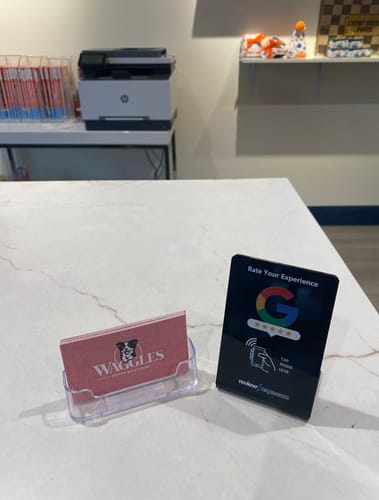 Customer photo review of Zappy Google Review Stand