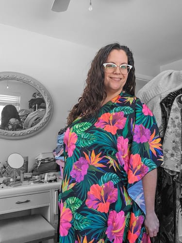 Customer photo review of Black Hawaiian Caftan