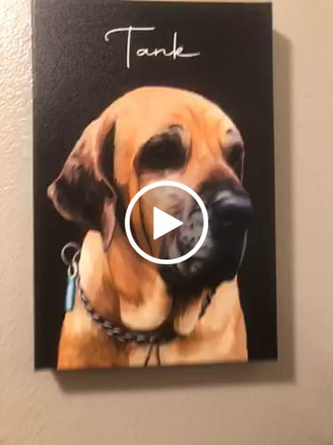 Customer video review of Pet Art Canvas Wrap