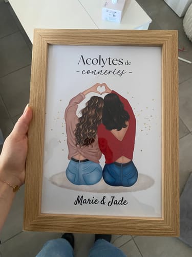 Customer photo review of Affiche Personnalisée - Meilleures Amies