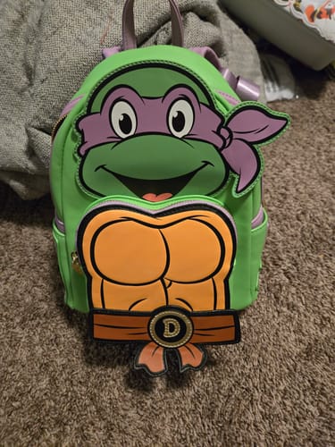 Customer photo review of Loungefly Nickelodeon TMNT Donatello Cosplay Mini Backpack - 707 Street Exclusive