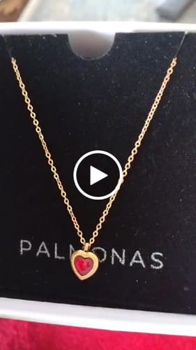 Customer video review of Red Emerald Heart Pendant Necklace