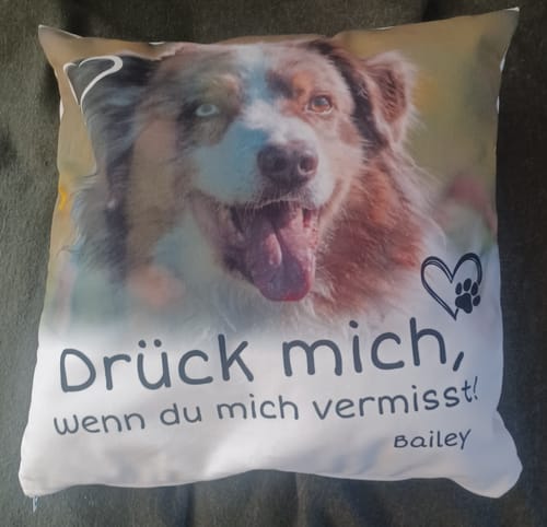 Customer photo review of Andere Hunde bekommen Kommandos - Personalisierbarer Hoodie Unisex Rückendruck