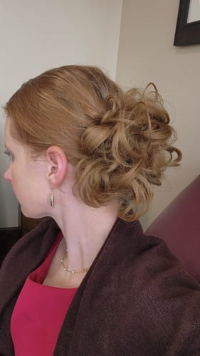 Customer photo review of Bogo - Top Knot Ponytail + Lulu Two Strand Braided Headband