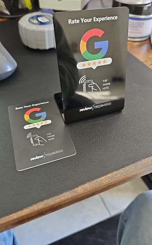 Customer photo review of Zappy Google Review Stand