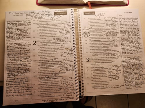 Customer photo review of Spiral Bible™ - NLT - New Testament - Mountains (Softcover)